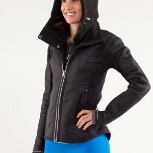 Lululemon Women's Black Run Bundle Up Hooded Performance Jacket Size M